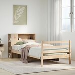 vidaXL Lit bibliothèque sans matelas 75x190 cm bois de pin massif