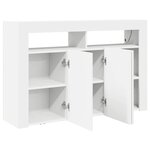 vidaXL Buffet Blanc 116 x 30 x 75 cm Bois d'ingénierie