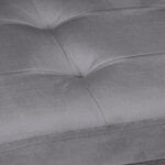 Banquette de rangement moderne pliable pour salon couloir 34 x 76 x 38 cm en velours gris 13_0010923