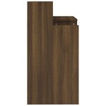 vidaXL Bureau et lumières LED Chêne brun 97x45x90 cm Bois d'ingénierie