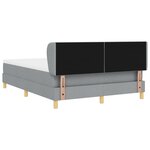 Lit box spring vidaXL avec matelas Gris clair 140x200 cm Tissu