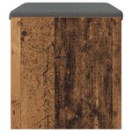 vidaXL Banc d'entrée avec coussin Bois ancien 63 x 38 x 40 cm