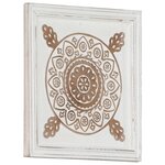 vidaXL Panneaux muraux sculptés à la main 2 Pièces MDF 40x40x1 5 cm