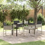vidaXL Ensemble de salle à manger pour jardin 5 Pièces Gris clair