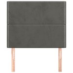 vidaXL Tête de lit Gris foncé 80x5x118/128 cm Velours