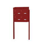 Bloc collectif Leabox 2x2  grade 3  simple face  extérieur  fixation sur pieds à sceller  vert mousse ral 6005 finition brillante