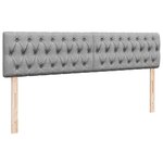VidaXL Cadre de lit ottoman et matelas gris clair 160x200cm tissu