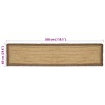 vidaXL Tapis de surface Gris 60 x 300 cm Jute