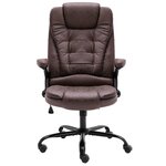 vidaXL Chaise de bureau marron foncé similicuir daim