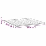 vidaXL Coussins de Matelas Blanc 200 x 200 cm Polyester sans colle