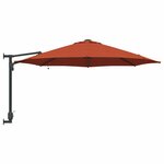 vidaXL Parasol de jardin Rouge  Noir 248 x 248 x 148 cm