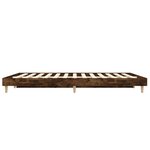 vidaXL Cadre de lit sans matelas chêne fumé 140x190 cm bois ingénierie