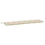 vidaXL Coussins de banc jardin lot de 2 beige 200x50x7 cm tissu Oxford