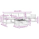 vidaXL Ensemble de canapés d'extérieur 5 pc Blanc et crème