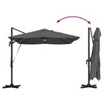 vidaXL Parasol Déporté - Anthracite Anthracite Polyester Grand