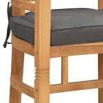 vidaXL Chaises de jardin 2 Pièces Marron 63 x 58 x 89 cm