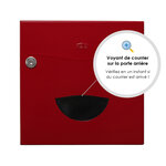 Boîte aux lettres 2 portes soléa rouge 3004 finition brillante