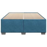 vidaXL Cadre de lit bleu 160x200 cm velours