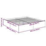 vidaXL Cadre de lit sans matelas noir 200x200 cm