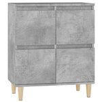 vidaXL Buffet Gris béton 60x35x70 cm Bois d'ingénierie