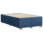 vidaXL Sommier à lattes de lit avec matelas bleu 120x190 cm tissu