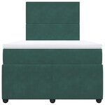 vidaXL Sommier à lattes de lit avec matelas vert foncé 120x190 cm