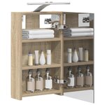 vidaXL Armoire Miroir de Salle de Bain Chêne Sonoma 30 x 10 5 x 50 cm