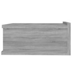 vidaXL Tables de chevet flottantes 2 Pièces Sonoma gris 40x30x15 cm