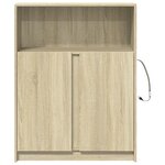 vidaXL Buffet avec LED chêne sonoma 77x34x100 cm bois d'ingénierie