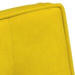 vidaXL Chaise de relaxation avec tabouret jaune velours