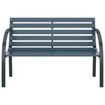 vidaXL Banc de jardin 120 cm Gris Bois