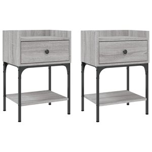 vidaXL Tables de chevet 2 Pièces sonoma gris 40 5x31x60 cm