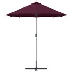 vidaXL Parasol de jardin Rouge bordeaux 380 x 196 x 235 cm