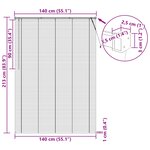 vidaXL Store Vénitien Réglable Gris Argenté 213 x 140 cm PVC