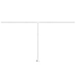 vidaXL Jeu de poteaux d'auvent blanc 450x245 cm fer