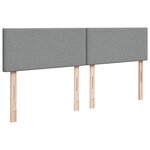 vidaXL Sommier à lattes de lit avec matelas Gris clair 180x200cm Tissu