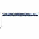 vidaXL Auvent manuel rétractable avec LED 600x350 cm Bleu et blanc