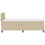 vidaXL Lit à Ressorts avec Matelas & Lumière LED Vert Gris 90x200 cm Tissu en Velours Côtelé