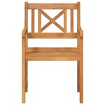 Chaises de jardin vidaXL 8 Pièces 56x55.5x90 cm Bois massif d'acacia