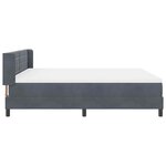 vidaXL Lit Box Spring avec Matelas gris foncé 180x200 cm en Velours