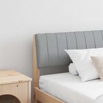 vidaXL Tête de lit capitonnée Gris clair 200 cm Pin massif
