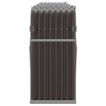 vidaXL Porte-bûches marron 300x45x100 cm acier galvanisé