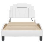 vidaXL Cadre de lit Viana avec LED sans matelas blanc 90x200 cm