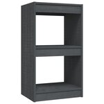 vidaXL Bibliothèque Gris 40x30x71 5 cm Bois de pin massif