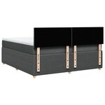 vidaXL Sommier à lattes de lit avec matelas Gris foncé 180x200cm Tissu