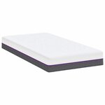 vidaXL Matelas Blanc et Gris 80 x 160 cm Mousse à Mémoire