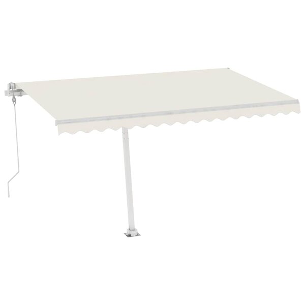 vidaXL Auvent automatique sur pied 400x300 cm Crème