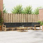 vidaXL Ensemble de canapés d'extérieur 7 Pièces Blanc et anthracite