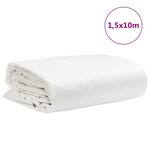 vidaXL Bâche blanc 1 5x10 m 650 g/m²