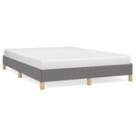 vidaXL Cadre de lit sans matelas gris foncé 140x190 cm tissu